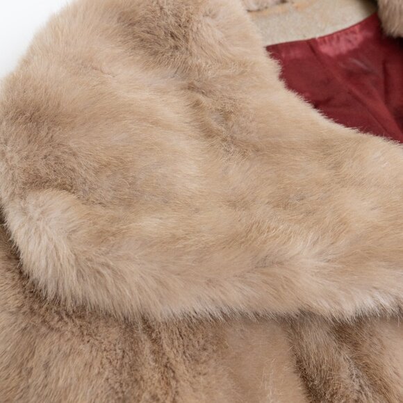 Vintage Tissavel France Faux Mink Fur Coat Small Sterling Stall Made in Canada - Picture 5 of 16